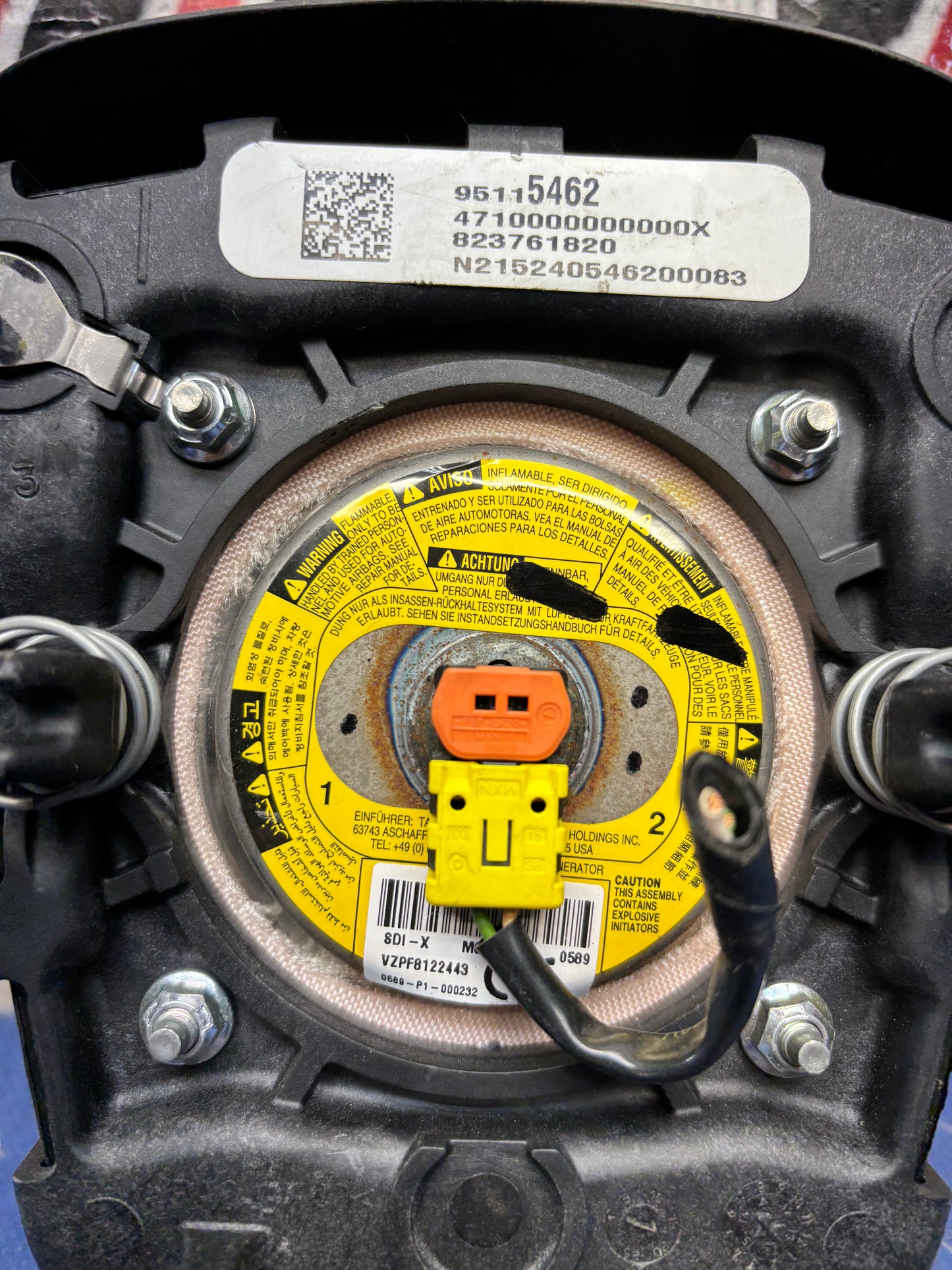 2013-2015 CHEVROLET CRUZE STEERING WHEEL AIRBAG (95115462)